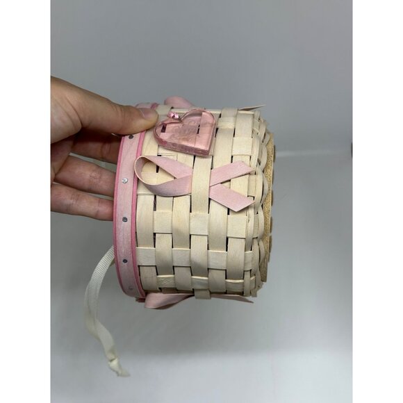 Longaberger Horizon of Hope Basket Tie-On | Floral Liner & Heart Charm 2006 READ - Picture 4 of 8